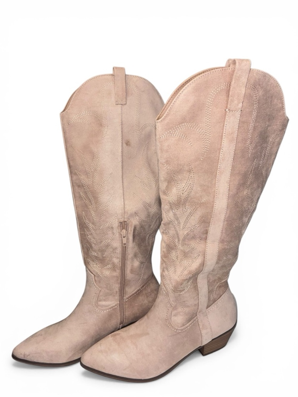 Women's Suede Western Knee-High Boots